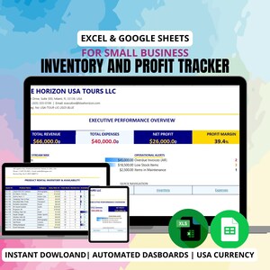 Small Business Inventory And Profit Tracker XML Template for Rental, Outdoor And Climbing Gear