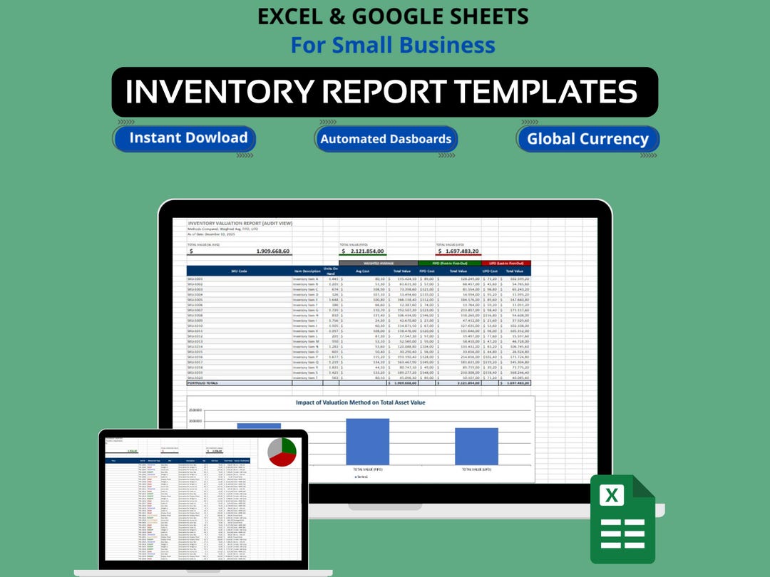 Inventory Report Templates Bundle | Complete Stock Management Forms for ...