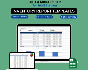 Inventory Report Templates Bundle | Complete Stock Management Forms for Small Business, Retail & E-Commerce