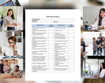 New Hire Onboarding Checklist Template | Editable Docx & Printable PDF
