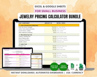 Jewelry Pricing Calculator Bundle | Excel & Google Sheets (Digital Download)