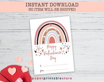 Printable Valentine Gift Tags | Kids Classroom Treats (Digital Download)