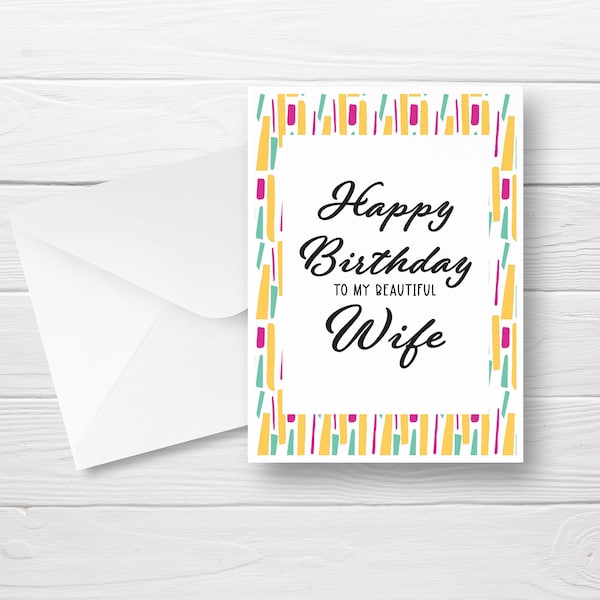Wife Birthday Card - Etsy