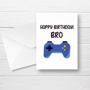 Gamer Geburtstagskarte, Videospiel Karte, alles Gute zum Geburtstag Karte Bro, Geburtstagskarte Sofortiger Download. Sieh dir das an!