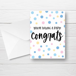 Je hebt een baby-nieuwe ouderkaart, afdrukbare babyshowerkaart, gefeliciteerd nieuwe ouderkaart
