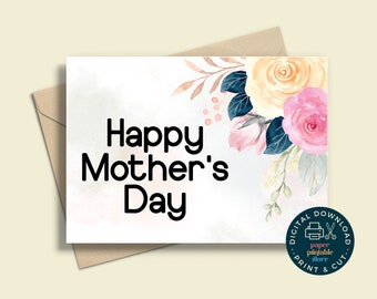 Mother's Day Printable Card, Mother's Day Digital Printable Card, Mother's Day Card, Mother's Day Digital Card