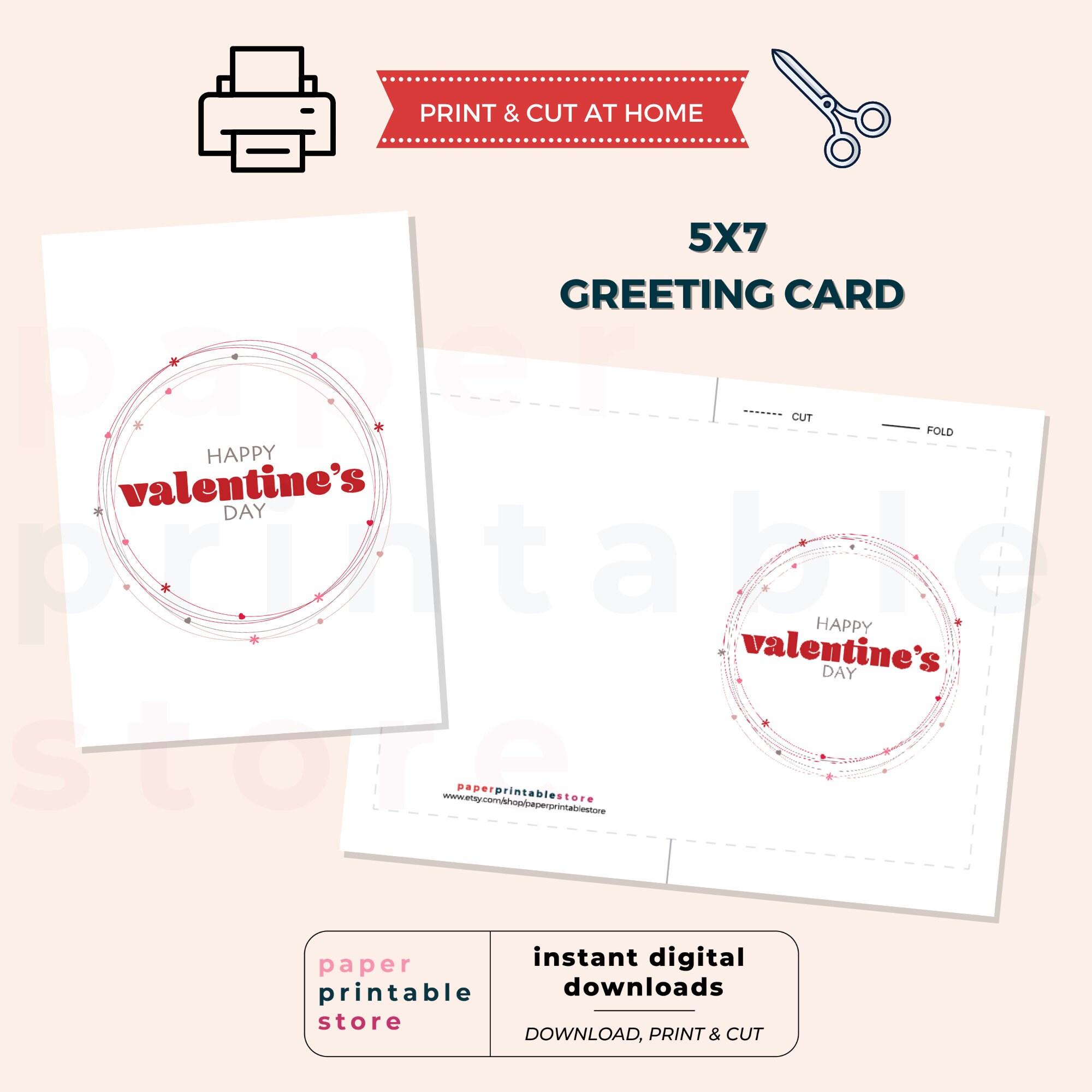 Printable Valentines Day Card, Valentine Card, Valentines Card for Her ...