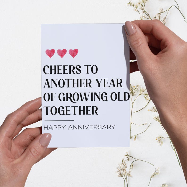 Romantic Anniversary Card Printable | Minimalist Love Card for Husband ...