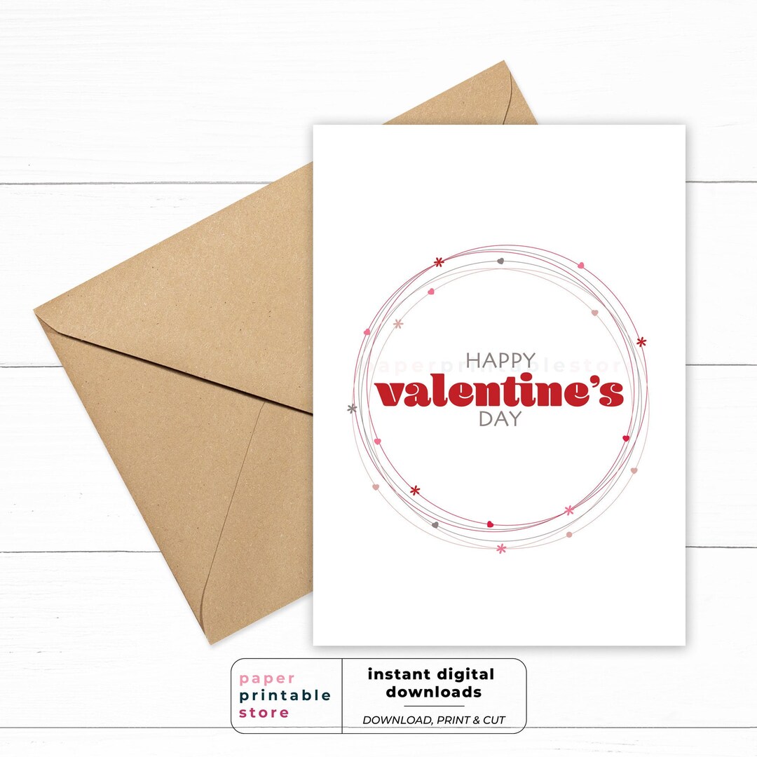 Printable Valentines Day Card, Valentine Card, Valentines Card for Her ...