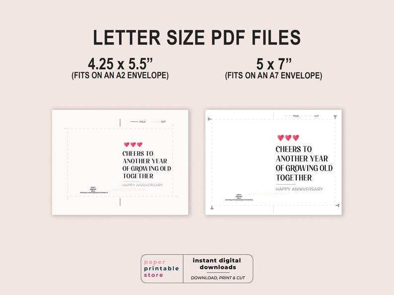 Romantic Anniversary Card Printable | Minimalist Love Card for Husband ...