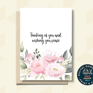 Sympathy Card Printable | Digital Condolence Card | Instant Download | Bereavement Card