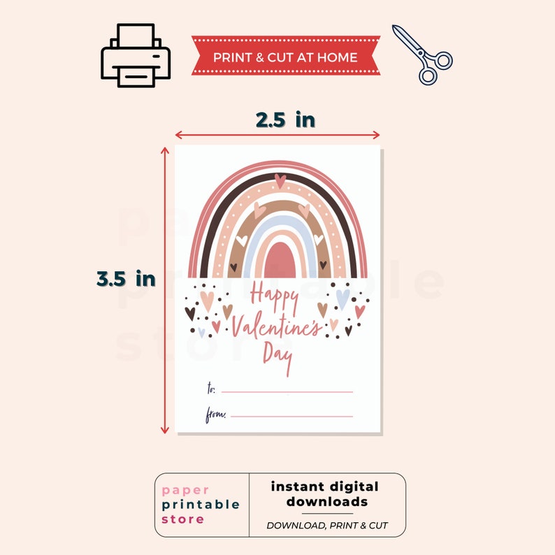 Printable Valentine Gift Tags | Kids Classroom Treats (digital Download ...