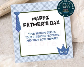 Etiquetas de regalo con mensajes de afirmación para el Día del Padre, etiquetas de regalo a cuadros, etiquetas de regalo para recuerdos de iglesia para papá, etiquetas para recuerdos, etiquetas imprimibles, descarga digital.