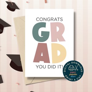 Biglietto di auguri per la laurea: biglietto di auguri stampabile per la laurea (PDF)