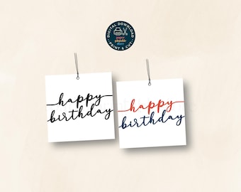 Alles Gute zum Geburtstag Tag / Druckbare Geburtstagsmarke / Druckbare Geschenkanhänger / Favor Tag / Aufkleber Geburtstagsetikett / Digitaler Download