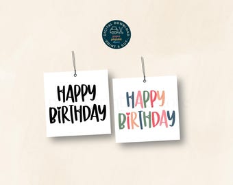 Einfacher Geburtstags Geschenkanhänger / Geburtstags Geschenkanhänger / Geschenkanhänger zum ausdrucken / Gunst Anhänger / Geschenkanhänger zum Geburtstag