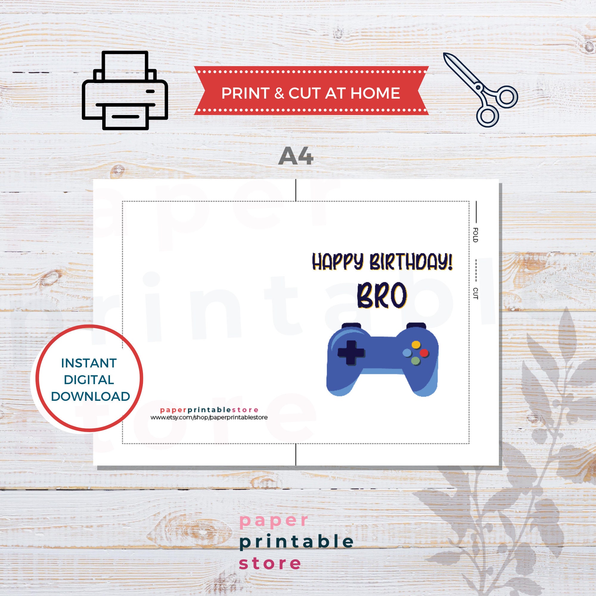 PRINTABLE Video Game Gift Card Holder Video Gamer Birthday 