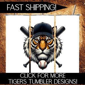 Detroit Tigers - Baseball - Bat - Field - Sports Team - MLB - Tumbler - 20 ounces - Stainless Steel - Dishwasher Safe - Detroit Sports Team
