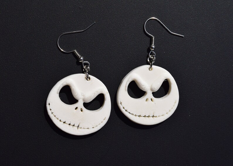 Nightmare Before Chistmas 3d printed earrings Jack Skellington Etsy