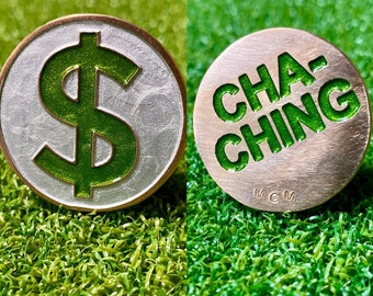 Marcatore per palline da golf personalizzato Cha-Ching!!!