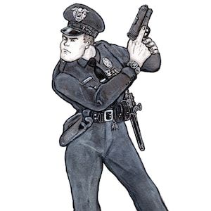 LAPD-politieagent gestanst sticker