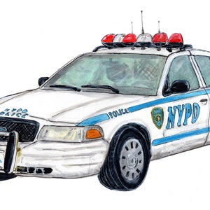 NYPD Crown Victoria patrol car sticker