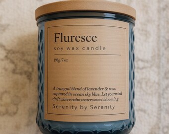 Vela de cera de soja com lavanda e rosa | Aroma floral calmante