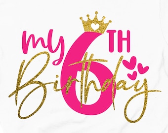 Download 6th Birthday Svg Etsy