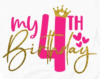 Download My 4th Birthday Svg Etsy