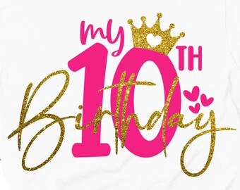 Download 10th Birthday Svg Etsy