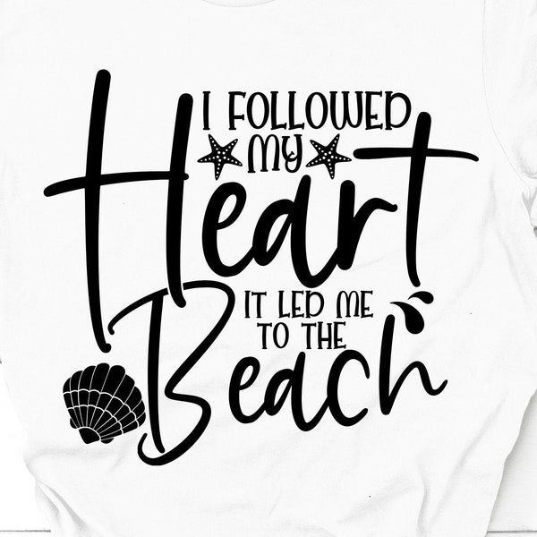 I Followed My Heart It Led Me To The Beach Beach Lover Gift summer Flip Flop Housewarming gift Tropical Beach decor Beach vibe Summer Beach