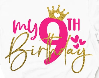 Download 9th Birthday Svg Etsy