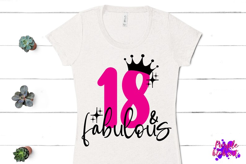 Download 18 & fabulous svg 18th birthday svg 18 years old gift ...