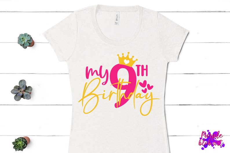 Download My 9th Birthday SVG Nineth Birthday Svg 9 years old birthday | Etsy