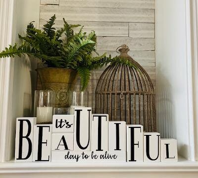 It's a Beautiful day to be alive® Wooden Blocks, 22 inch.