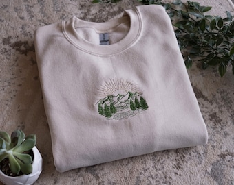 Daisy street oversized sweatshirt with vintage river embroider top