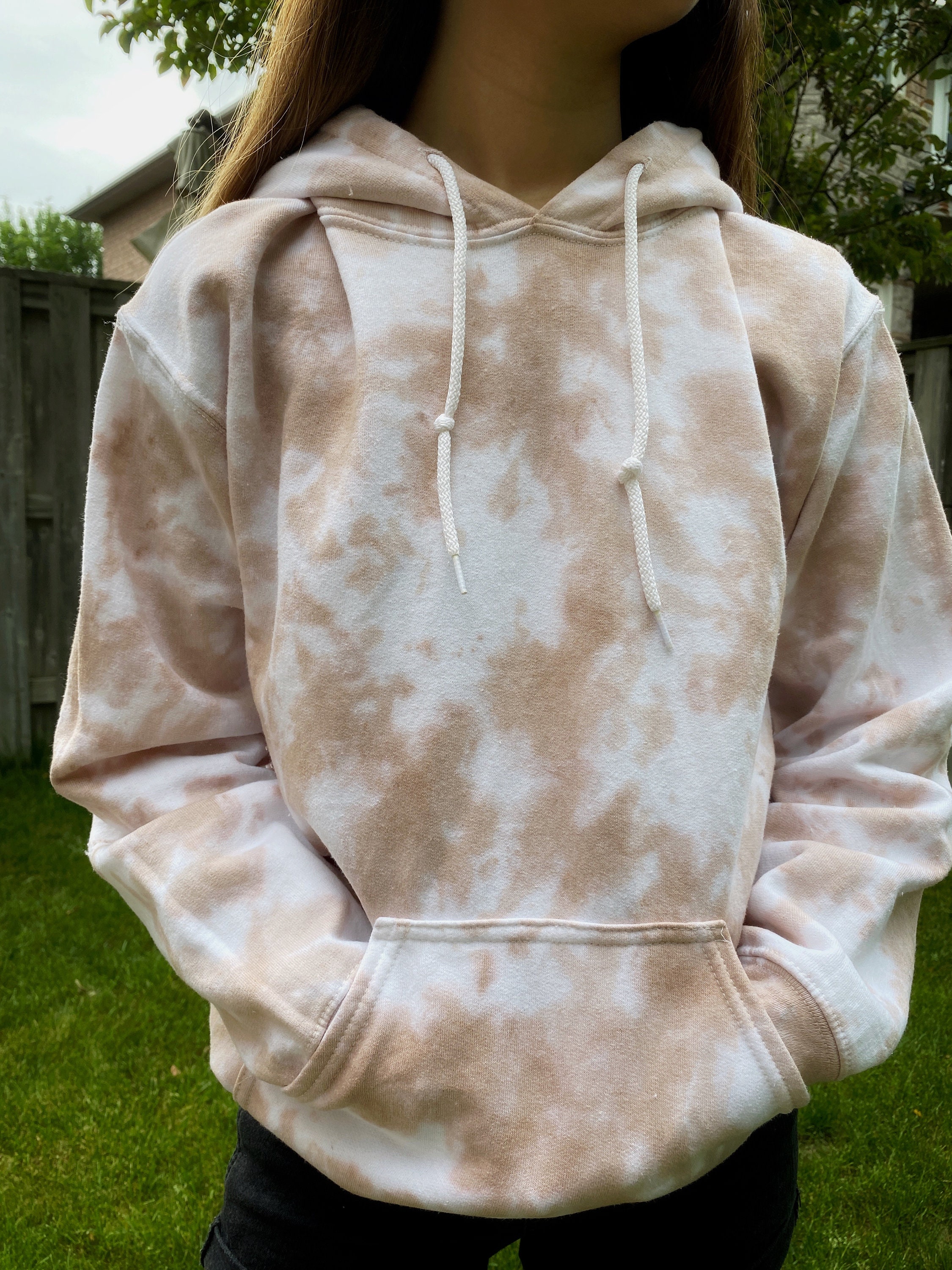 Tan Tie Dye Hoodie - Etsy New Zealand