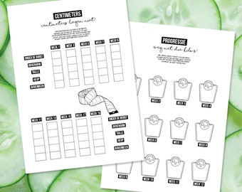 PRINTABLE: Weight loss scheme kilos/cm