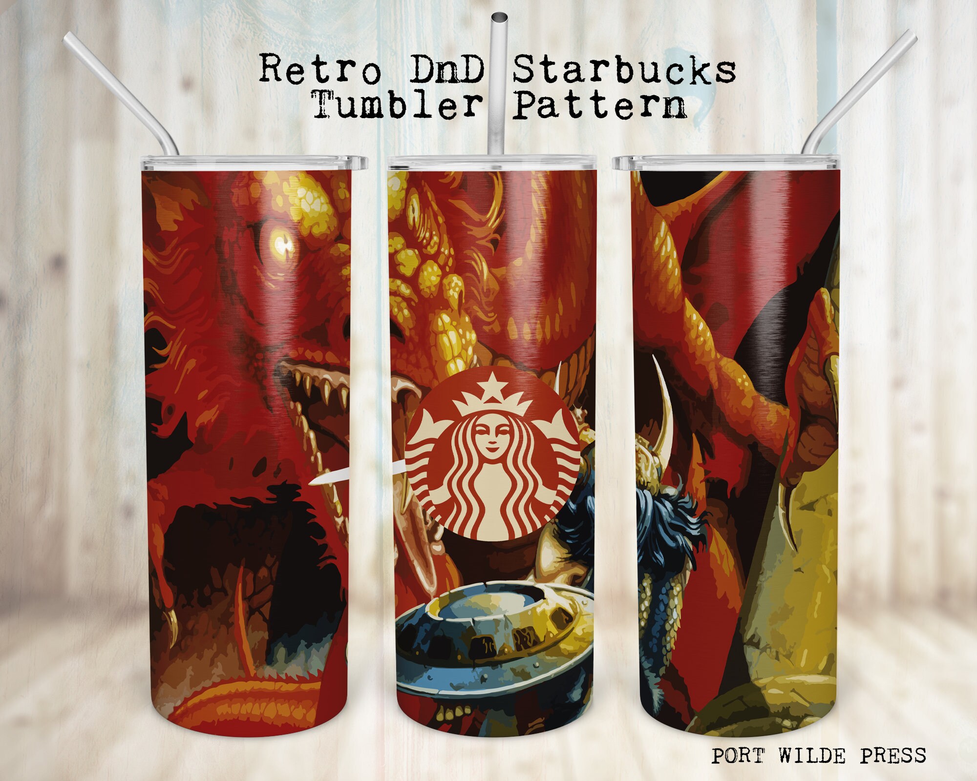 Dungeons and Dragons Tumbler Fantasy Tumbler Starbucks Etsy