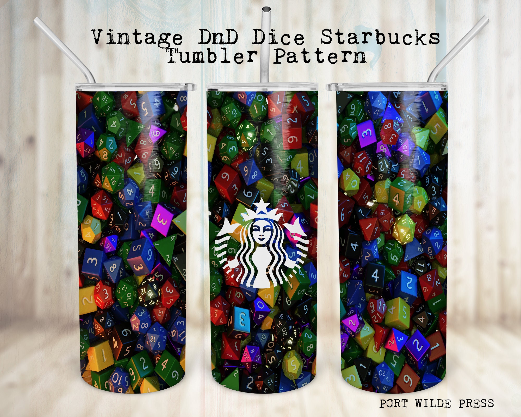 Dungeons and Dragons Tumbler Dice Tumbler Starbucks Tumbler Etsy