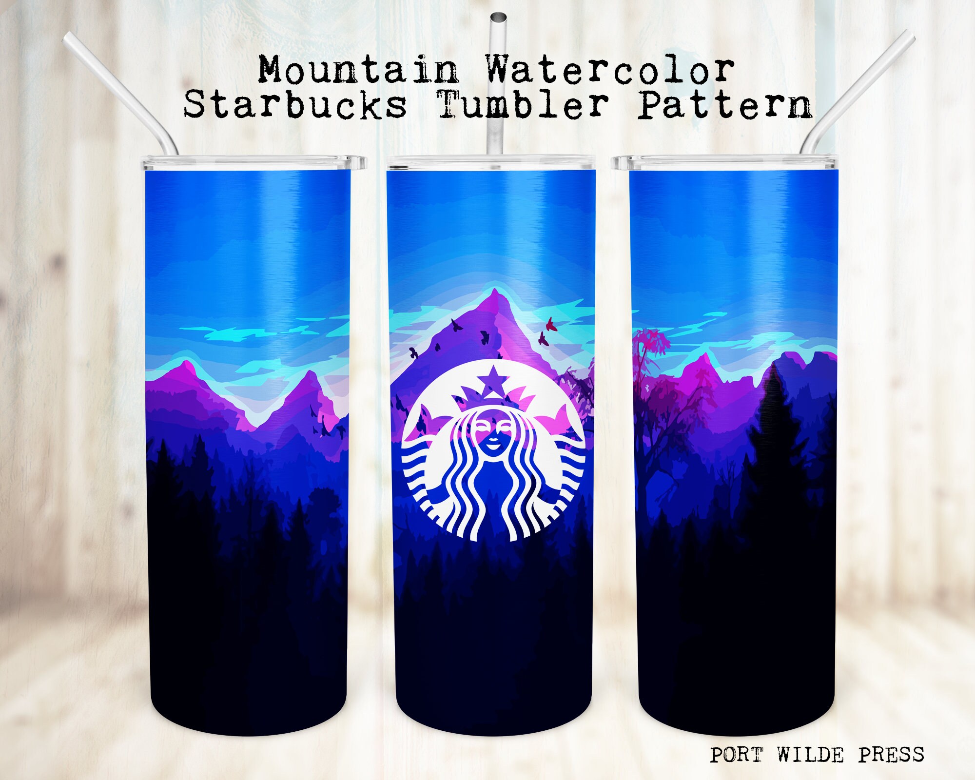 Mountain Tumbler Mountain Tumbler Design Straight &tapered Etsy