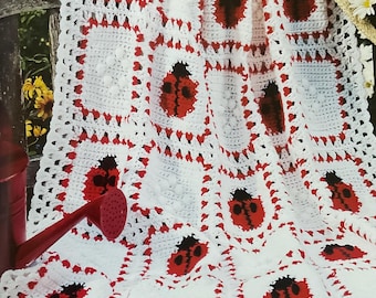 Manta de Mariquita Vintage – Patrón de Crochet – Descargar PDF