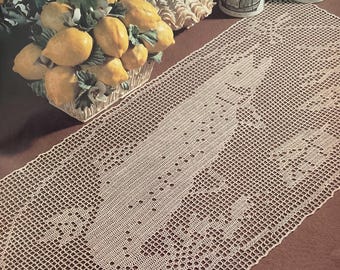Fish Filet Crochet Pattern: Vintage Nautical Wall Hanging (PDF Download)