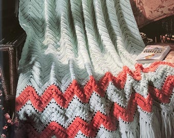 Manta vintage de burbujas onduladas de primavera – Patrón de crochet – Descarga PDF