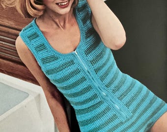 Patrones de ropa deportiva y trajes de baño de crochet vintage: Jersey de crochet - Descargar PDF