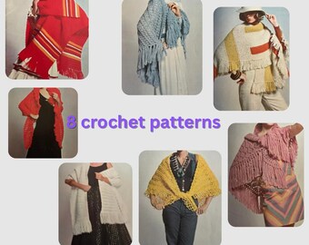Patrones de chales de crochet vintage – Descargar PDF