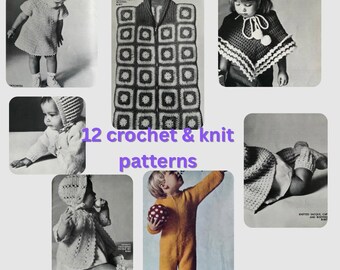 Patrón de crochet para manta de conejito: Manta afgana vintage con animales (Descarga PDF)