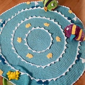 Patrón de crochet para manta de bebé junto al mar / Descarga digital inspirada en el océano / Patrón de crochet vintage / Patrones de crochet para mantas / Crochet