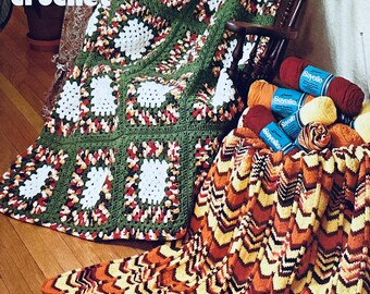 8 patrones de mantas vintage para tejer a crochet y punto (descarga en PDF)