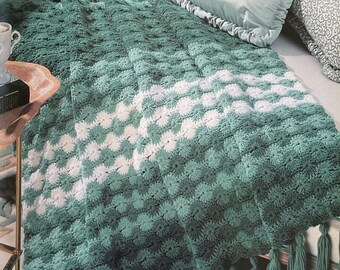 Manta vintage de burbujas onduladas de primavera – Patrón de crochet – Descarga PDF